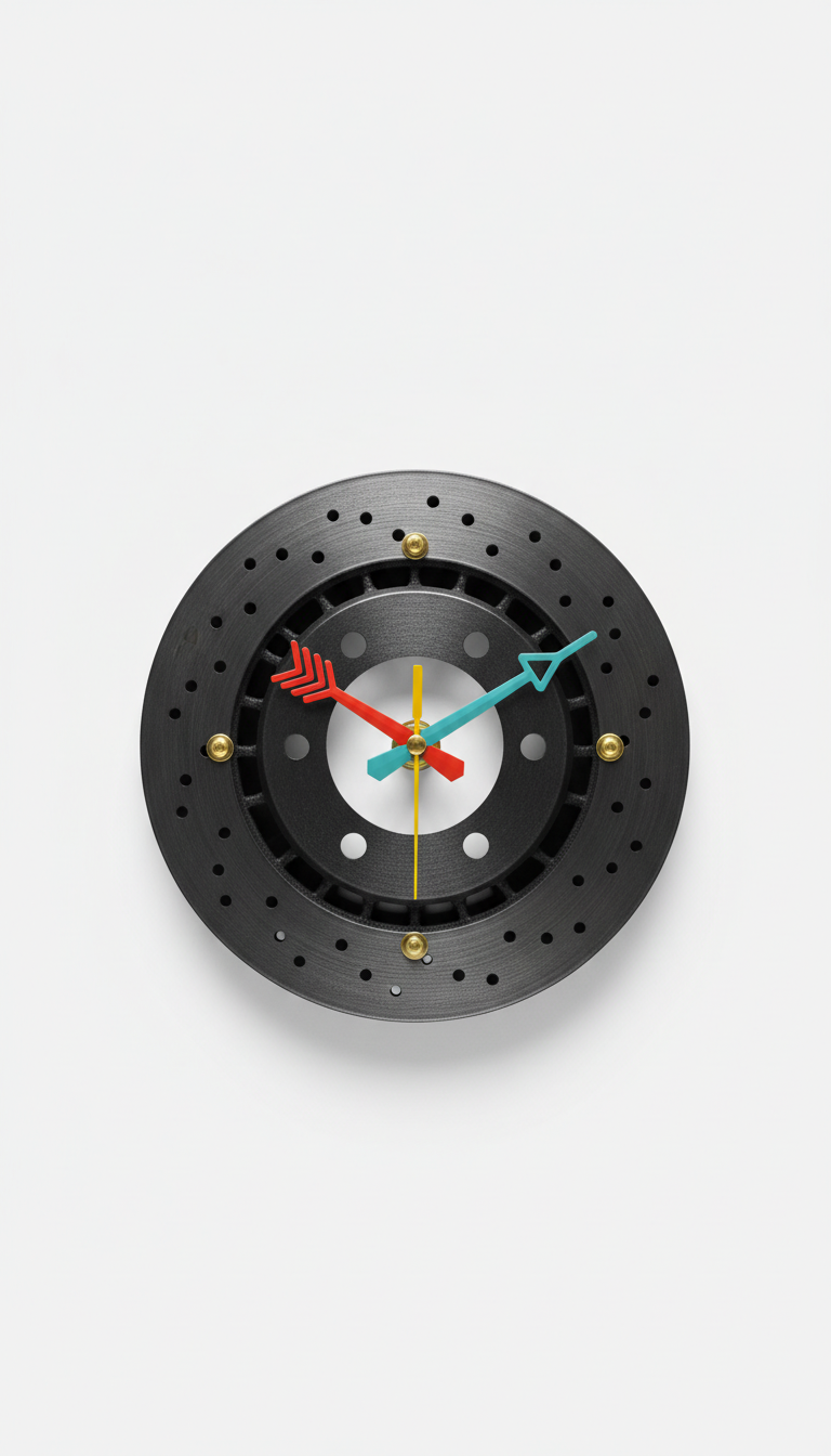 Retro Brake Disc Wall Clock
